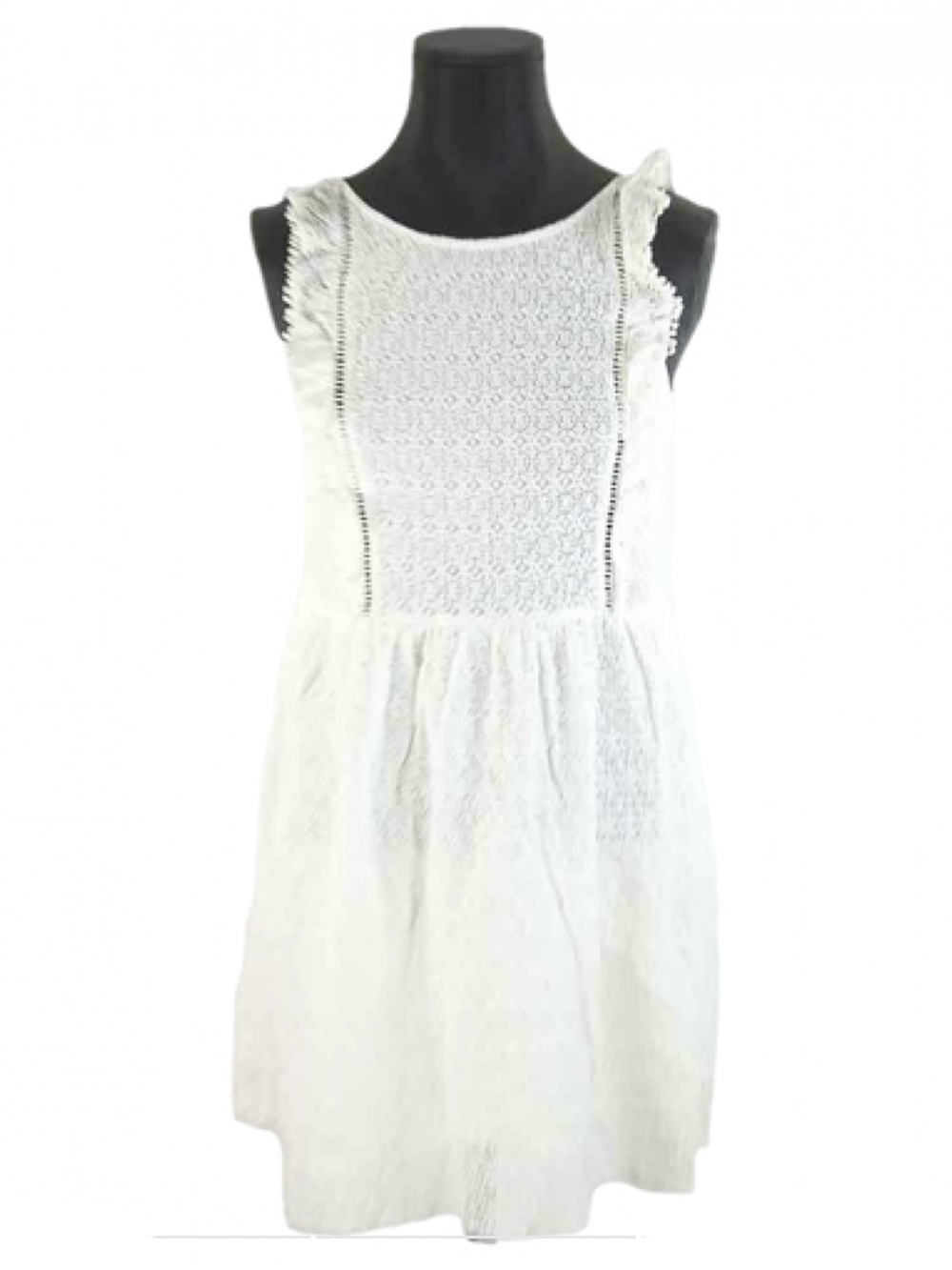 Sezane White Lace Dress 34